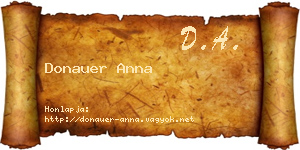 Donauer Anna névjegykártya
