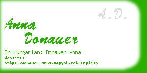anna donauer business card